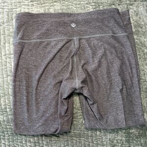 Lululemon Sz 6 Capri Yoga Pants Heather Gray Athletic Waist Pocket